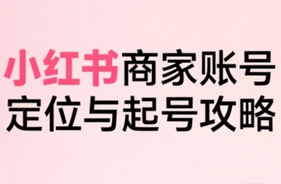 小红书电商全链路实战从定位到爆单，系统拆解小红书商家起号全流程(更新)-kaixinyz