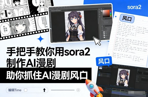 手把手教你用sora2制作AI漫剧，助你抓住AI漫剧风口-kaixinyz
