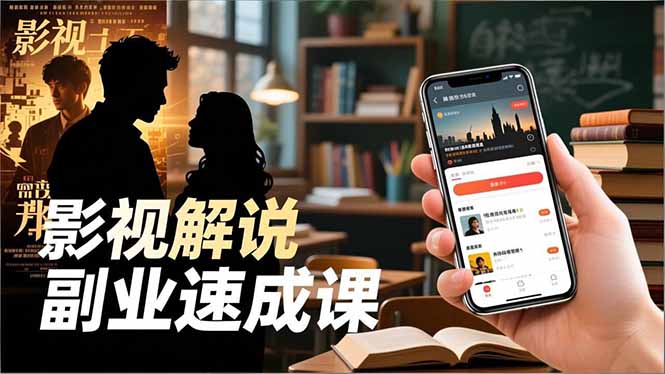 Tk影视解说副业速成课，软件安装、全流程实操、爆款预设，新手两周变现-kaixinyz