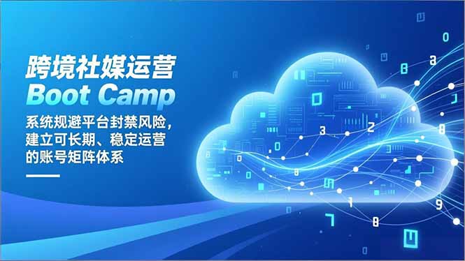 跨境社媒运营Boot Camp：系统规避平台封禁风险，建立可长期、稳定运营的账号矩阵体系-kaixinyz