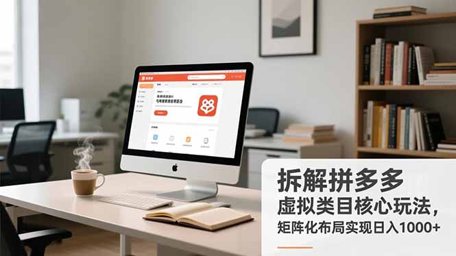 拆解拼多多虚拟类目核心玩法，矩阵化布局实现日入1000+-kaixinyz