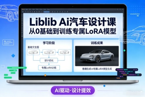 Liblib Ai汽车设计课，从0基础文生图，到教你训练专属设计和风格LoRA模型-kaixinyz