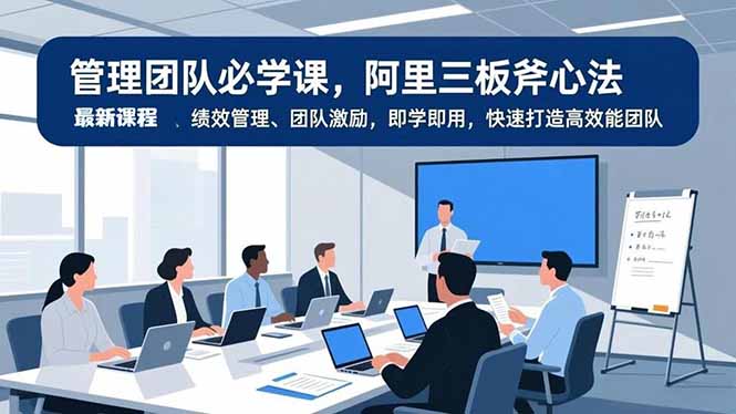 管理团队必学课，阿里三板斧心法、绩效管理、团队激励，即学即用，快速打造高效能团队-kaixinyz