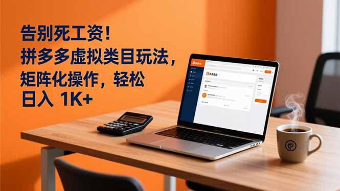 告别死工资！拼多多虚拟类目玩法，矩阵化操作，轻松日入 1K+-kaixinyz