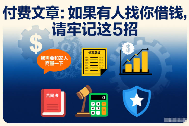 付费文章：如果有人找你借钱，请牢记这5招-kaixinyz