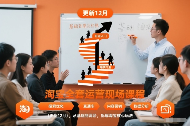 淘宝全套运营现场课程(更新12月)，从基础到高阶，拆解淘宝核心玩法-kaixinyz