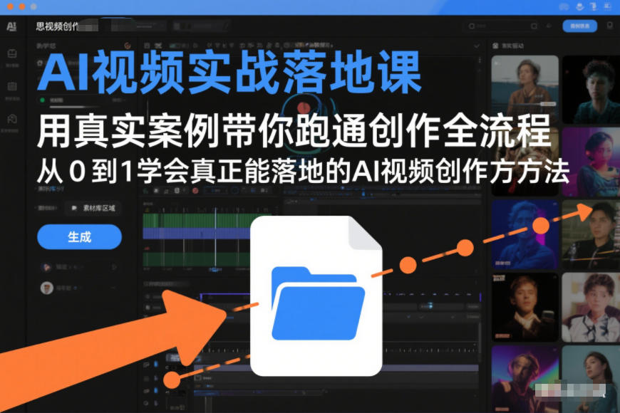 AI视频实战落地课，用真实案例带你跑通创作全流程，从0到1学会真正能落地的AI视频创作方法-kaixinyz