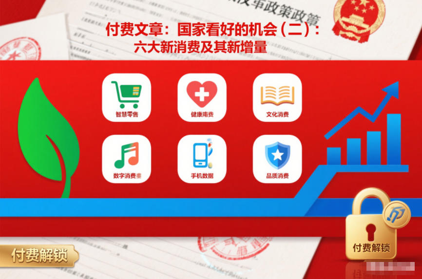 付费文章：国家看好的机会(二)：六大新消费及其新增量-kaixinyz