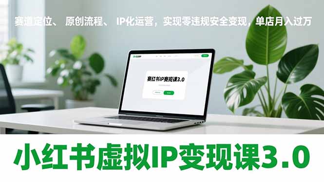 小红书虚拟IP变现课3.0，赛道定位、原创流程、IP化运营，实现零违规安全变现，单店月入过万-kaixinyz