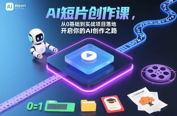 AI短片创作课，从0基础到实战项目落地，开启你的AI创作之路-kaixinyz
