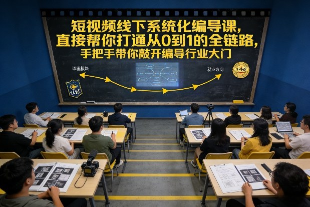 短视频线下系统化编导课，直接帮你打通从0到1的全链路，手把手带你敲开编导行业大门-kaixinyz