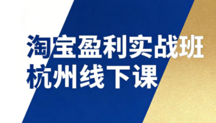 淘宝盈利实战班杭州线下课12月26-28日(音频+字幕)，帮你掌握SOP流程+12门核心技术-kaixinyz